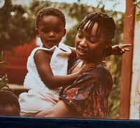 Mandela's Daughter and Grandchild, Brandvort, S Africa